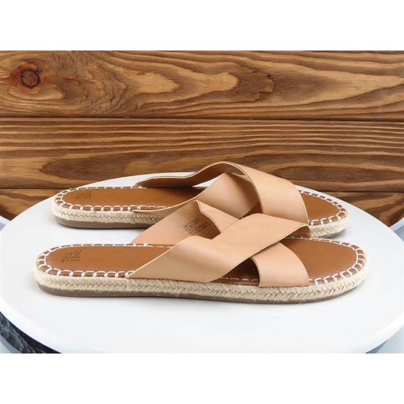 Time And Tru Size‎ 10 M Women Sandal Slide Beige Synthetic - Picture 5 of 10
